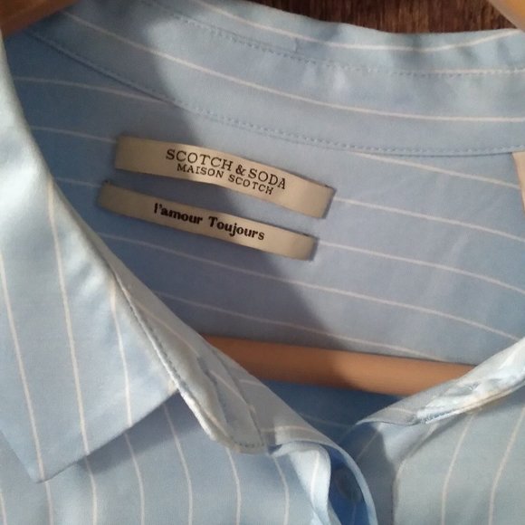 WOMEN SCATCH AND SODA BLUE BLOUSE PERFECT CONDITION USED 2 TIMES - Picture 1 of 2